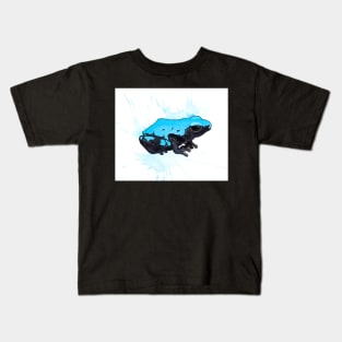 A. Galactonotus "Blue Splash-Backed" Dart Frog Kids T-Shirt